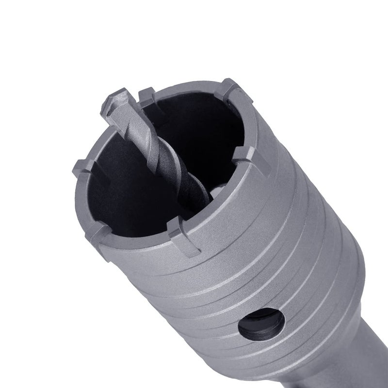 GUICGOC 50mm / 2 inch Concrete Hole Saw with 110mm SDS Plus Shank Connecting Rod,Tungsten Carbide Teeth Cement Hole Saw for Cement Brick Concrete Stone Wall (50mm / 2 inch) - Image 5